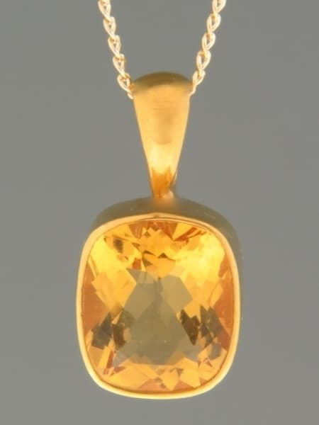 Citrine Pendant - Gold Vermeil