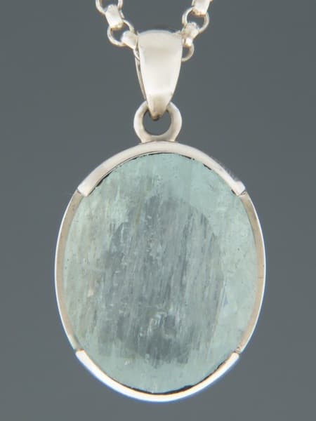 Aquamarine Pendant - Sterling Silver