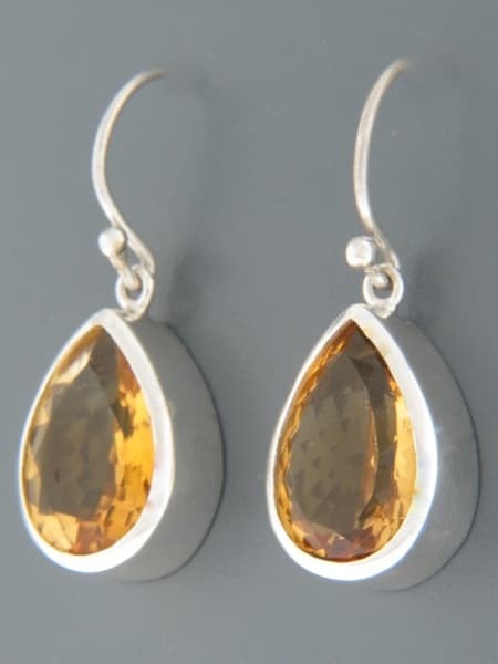 Citrine Earrings - Sterling Silver
