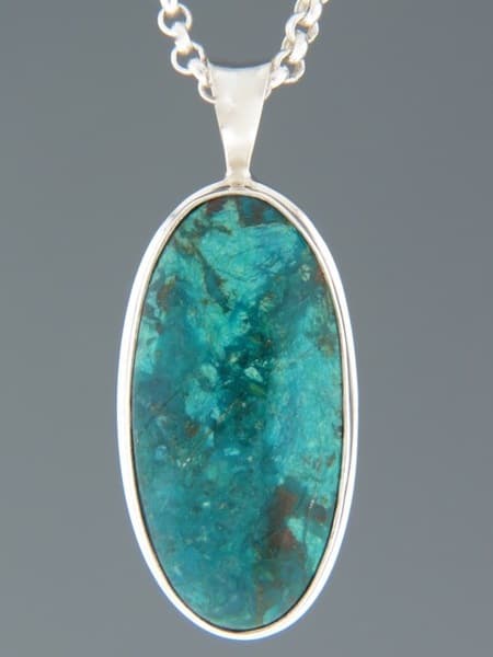 Chrysocolla Pendant - Sterling Silver