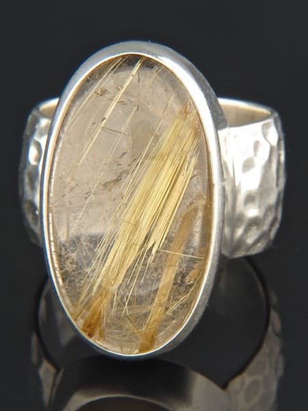 Rutile Quartz Ring - Sterling Silver