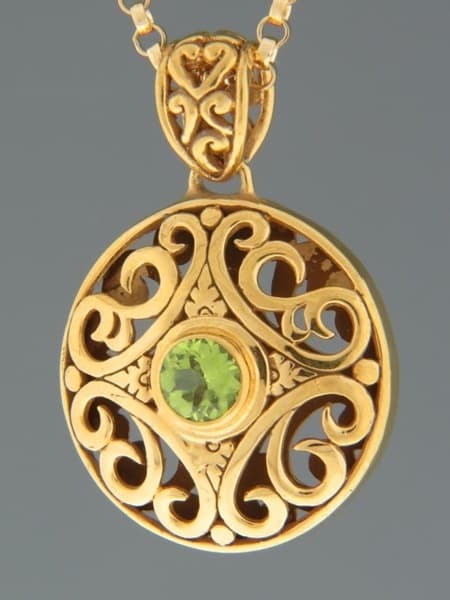 Peridot Pendant - Gold Vermeil