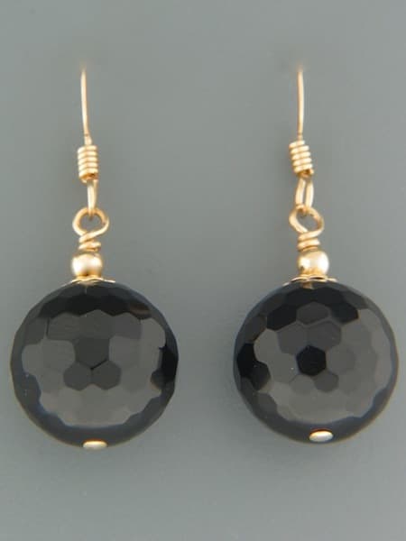 Onyx Earrings - 14ct Gold Filled