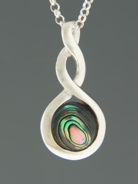 Paua Shell Pendant - Sterling Silver