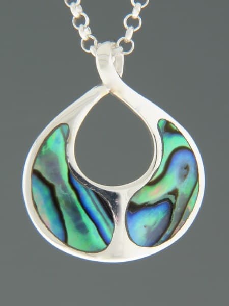 Paua Shell Pendant - Sterling Silver