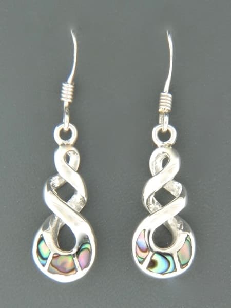 Paua Shell Earrings - Sterling Silver