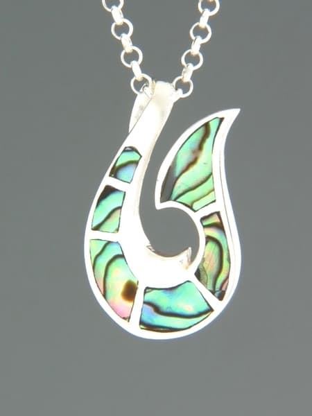 Paua Shell Pendant - Sterling Silver