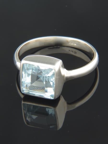 Blue Topaz Ring - Sterling Silver