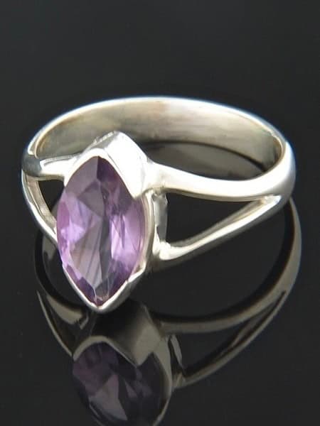 Amethyst Ring - Sterling Silver