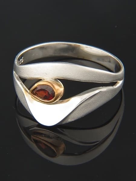 Garnet Ring - Sterling Silver