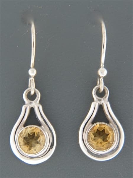 Citrine Earrings - Sterling Silver