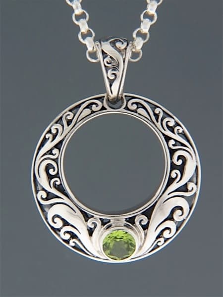 Peridot Pendant - Sterling Silver