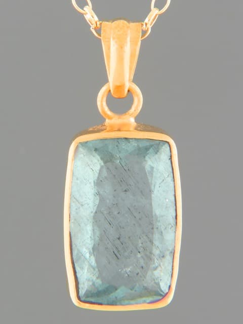 Aquamarine Pendant - Gold Vermeil