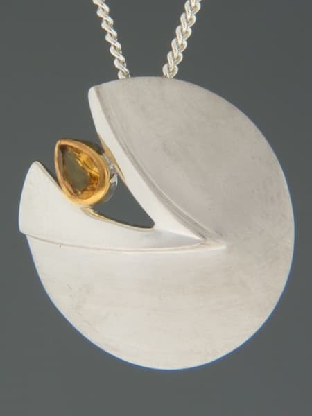 Citrine Pendant - Sterling Silver