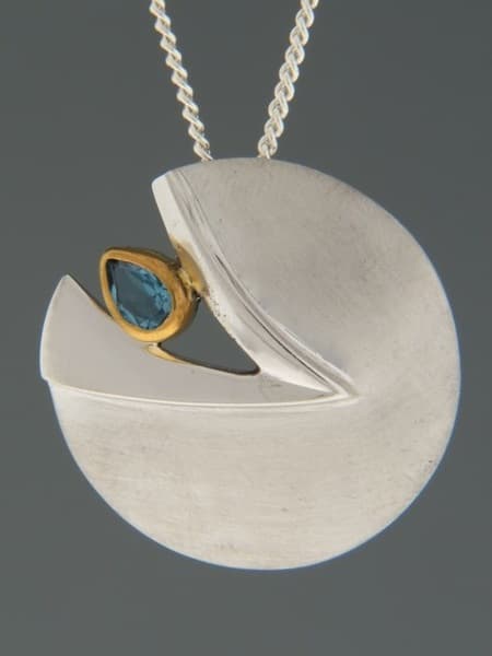 Blue Topaz Pendant - Sterling Silver