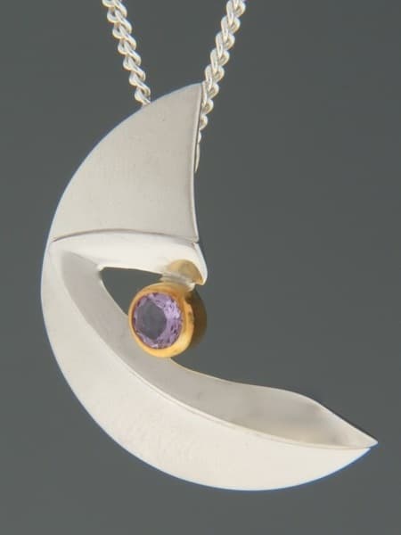 Amethyst Pendant - Sterling Silver