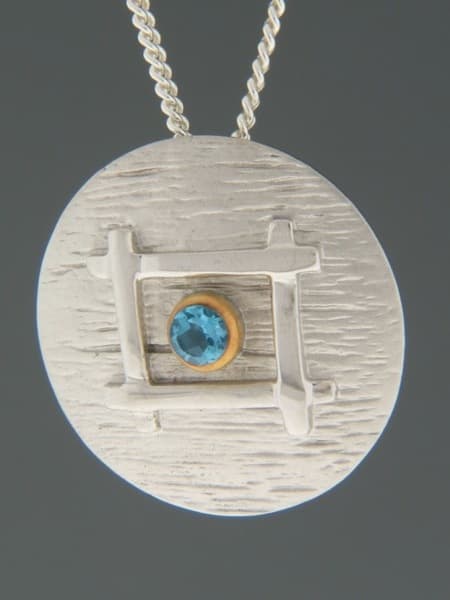 Blue Topaz Pendant - Sterling Silver