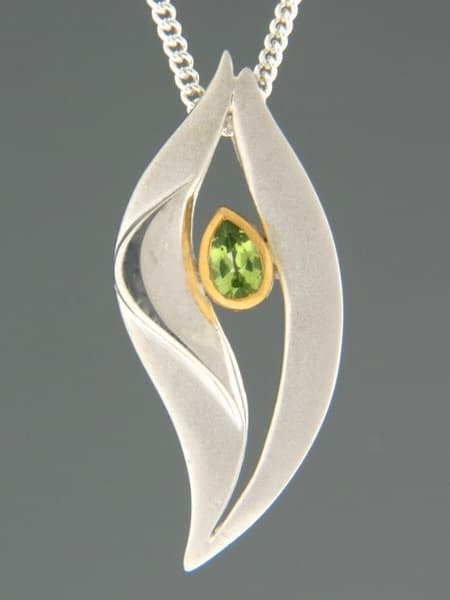 Peridot Pendant - Sterling Silver