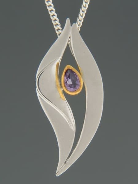Amethyst Pendant - Sterling Silver