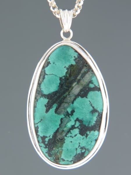 Turquoise Pendant - Sterling Silver
