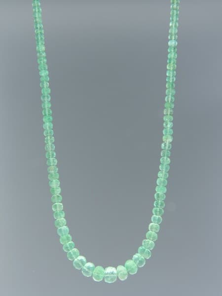Emerald Necklace - graduated faceted roundels