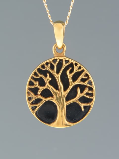 Onyx Pendant - Gold Vermeil