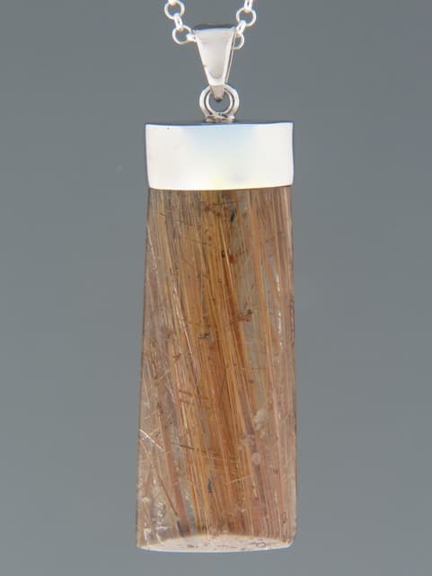 Rutile Quartz Pendant - Sterling Silver
