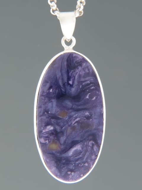 Charoite Pendant - Sterling Silver