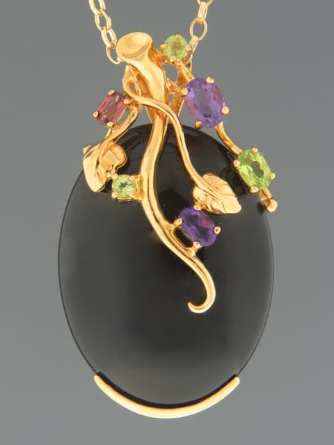 Onyx Pendant - Gold Vermeil