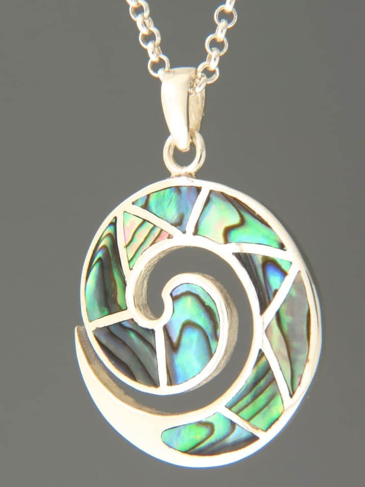 Paua Shell Pendant - Sterling Silver