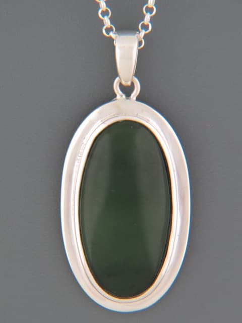 Jade Pendant - Sterling Silver