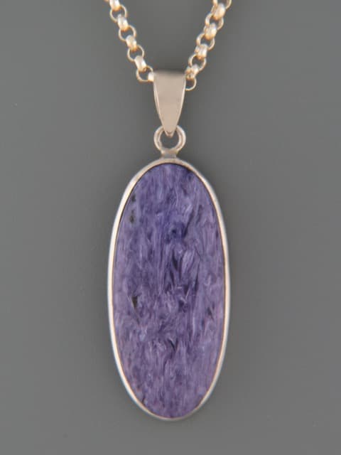 Charoite Pendant - Sterling Silver