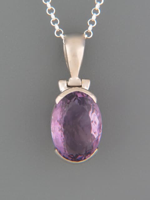 Amethyst Pendant - Sterling Silver