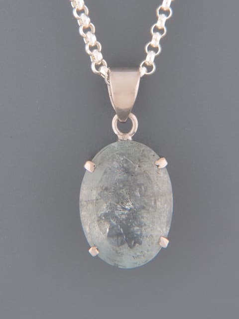 Aquamarine Pendant - Sterling Silver