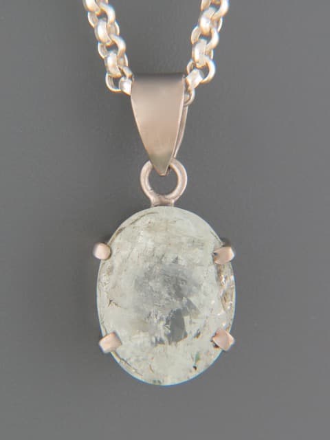 Aquamarine Pendant - Sterling Silver