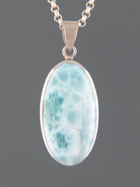Larimar Pendant - Sterling Silver