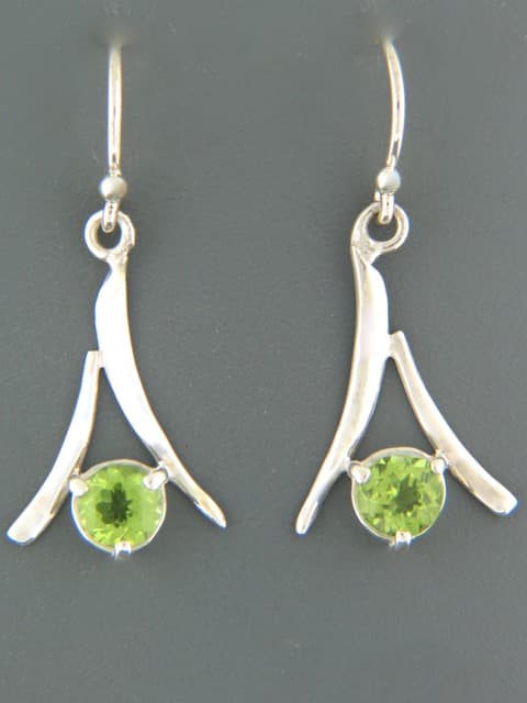 Peridot Earrings - Sterling Silver