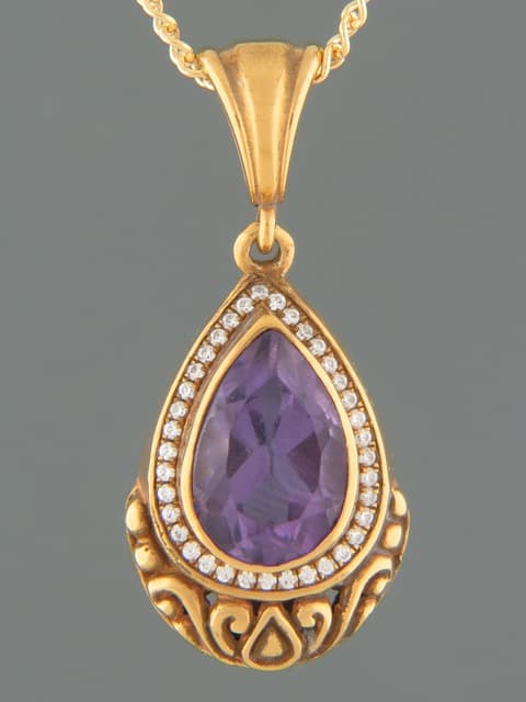 Amethyst Pendant - Gold Vermeil