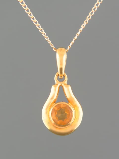 Citrine Pendant - Gold Vermeil