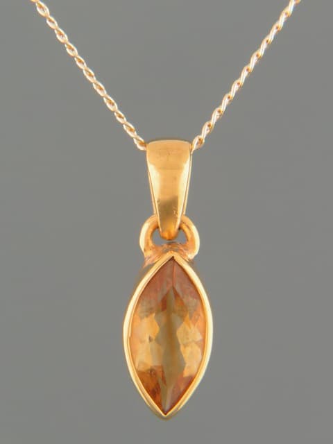Citrine Pendant - Gold Vermeil