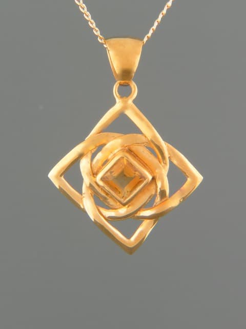 Citrine Pendant - Gold Vermeil
