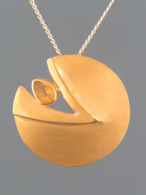 Citrine Pendant - Gold Vermeil