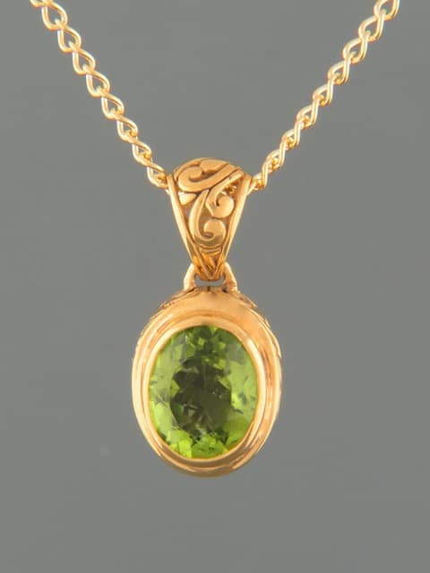Peridot Pendant - Gold Vermeil