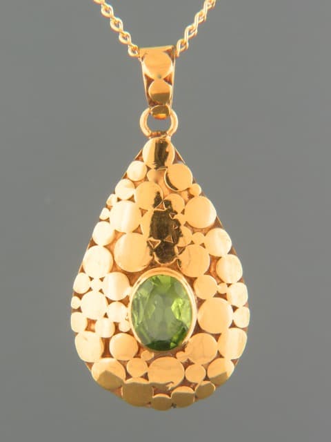 Peridot Pendant - Gold Vermeil