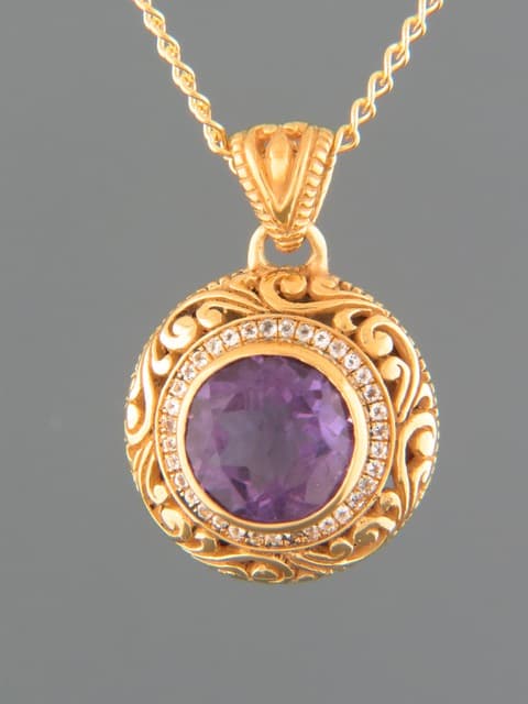 Amethyst Pendant - Gold Vermeil