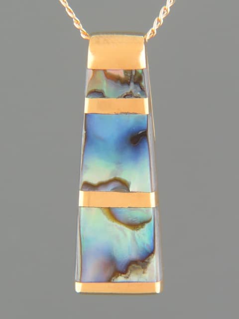 Paua Shell Pendant - Gold Vermeil