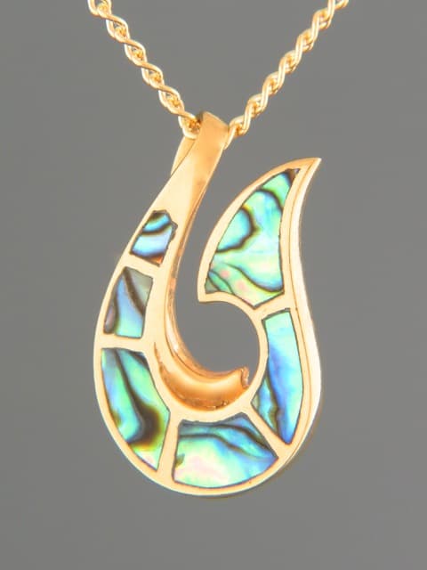 Paua Shell Pendant - Gold Vermeil