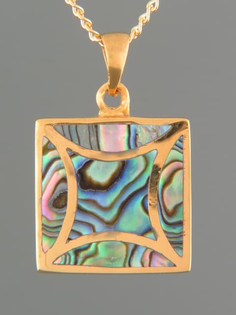 Paua Shell Pendant - Gold Vermeil