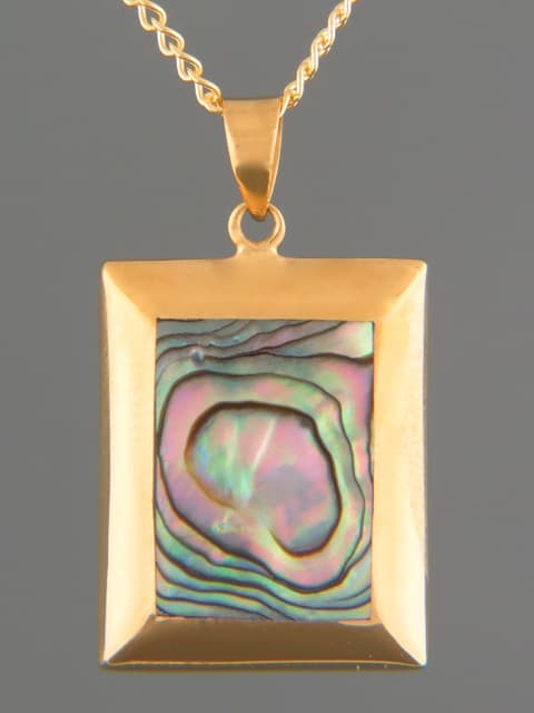 Paua Shell Pendant - Gold Vermeil