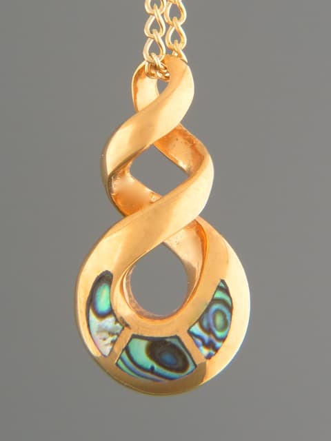 Paua Shell Pendant - Gold Vermeil
